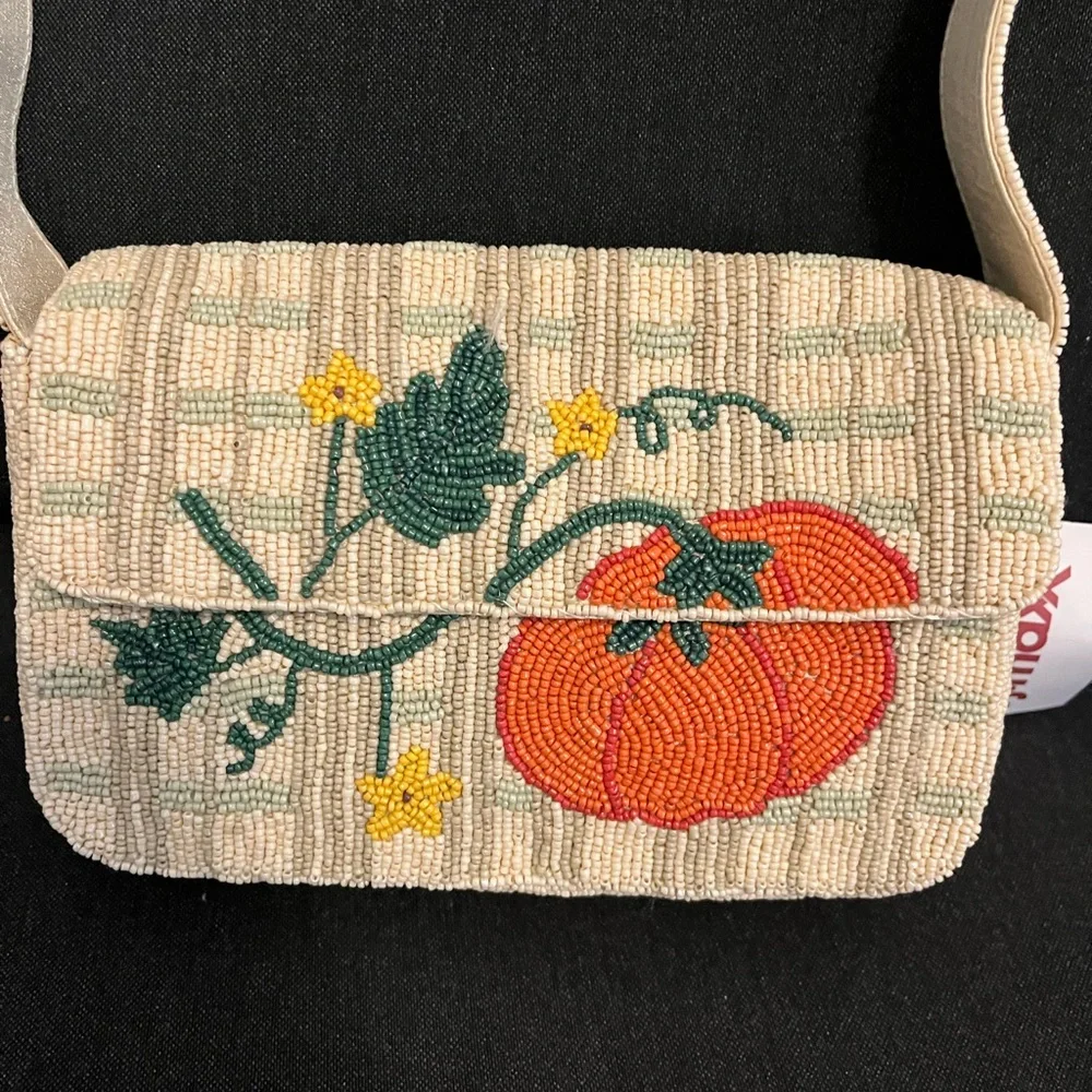 🎃 VIRAL SOL & MER FALL PUMPKIN BEADED BAG 🍁